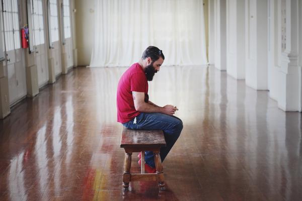 Man sitting on bench
